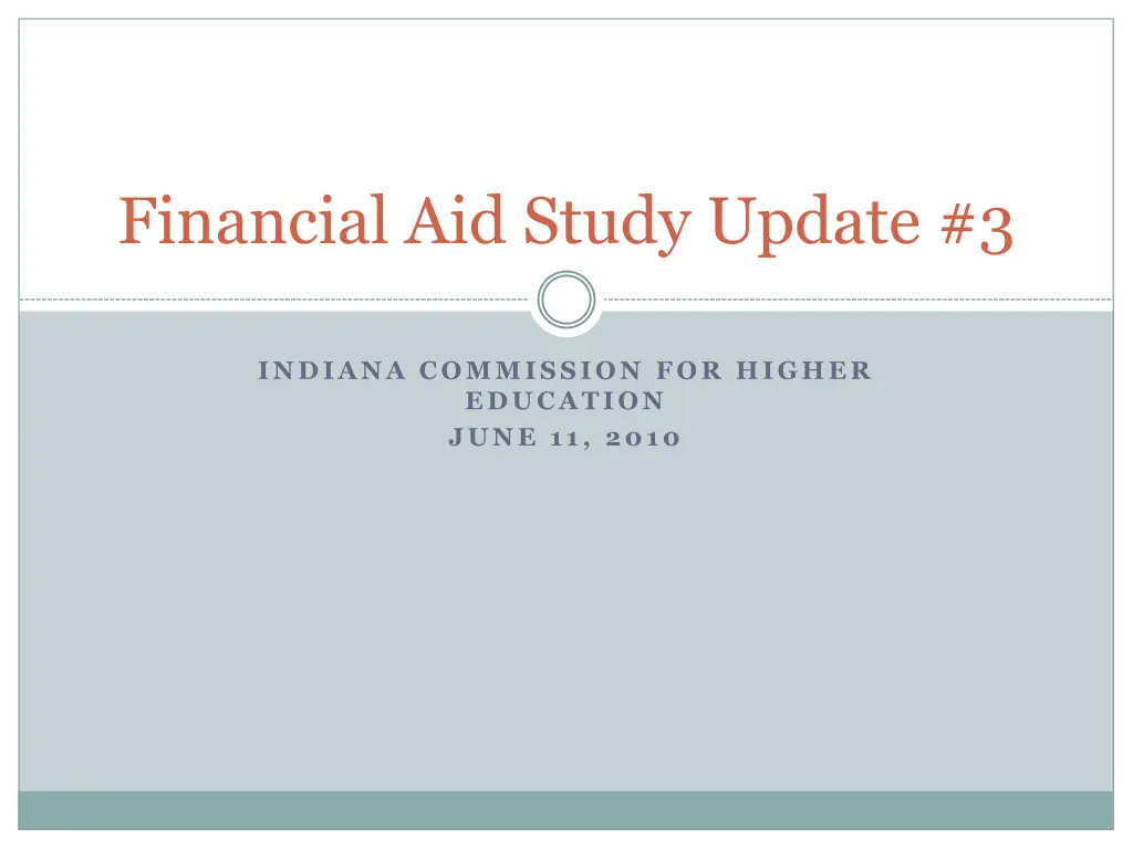 financial aid study update 3 n.w