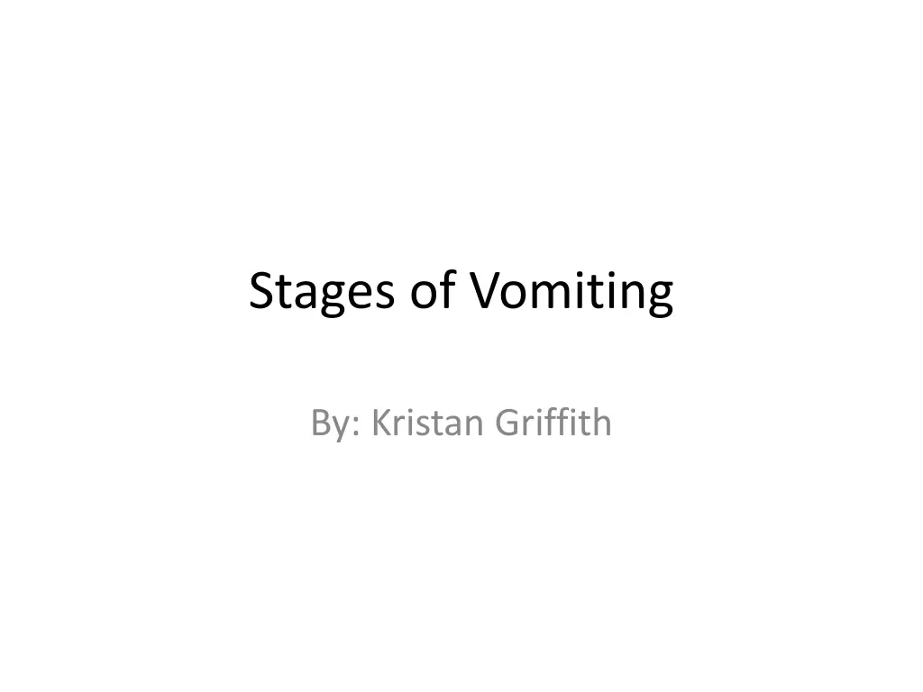 stages of vomiting n.w