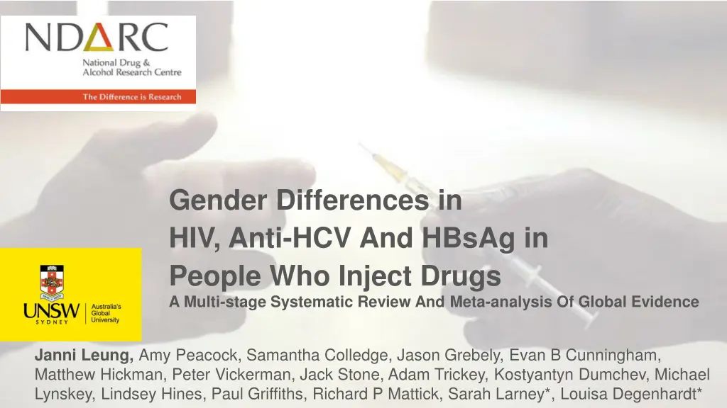 gender differences in hiv anti hcv and hbsag n.w