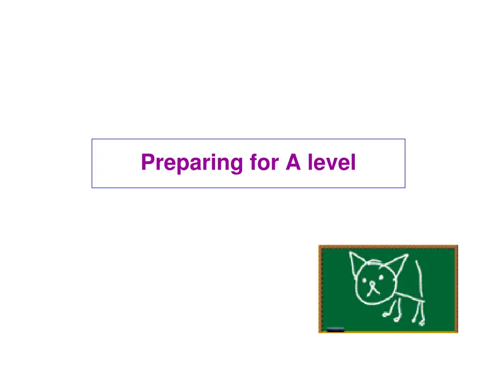 preparing for a level n.w