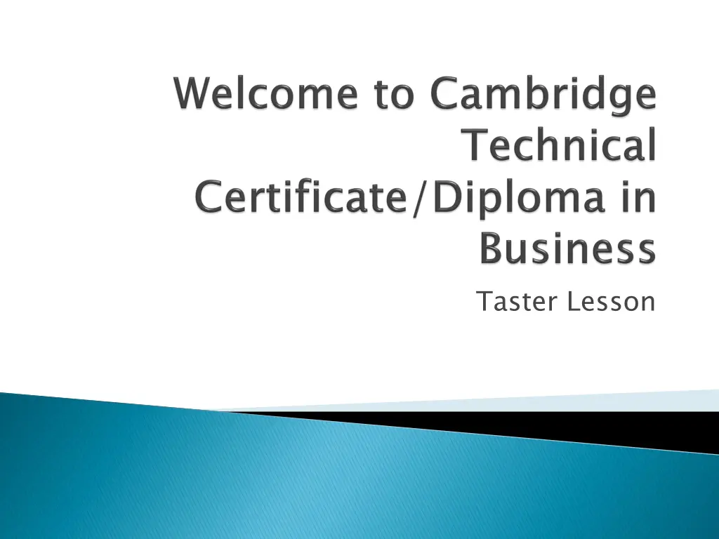 taster lesson n.w