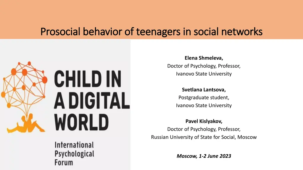 prosocial behavior of teenagers in social n.w