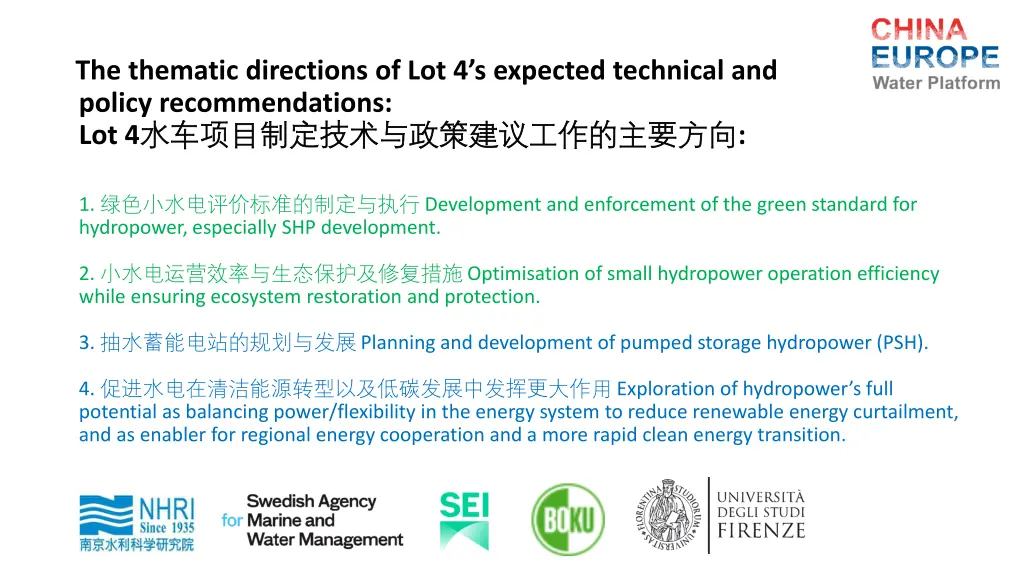 the thematic directions of lot 4 s expected n.w