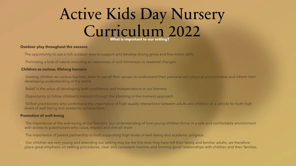 active kids day nursery curriculum 2022 what n.w