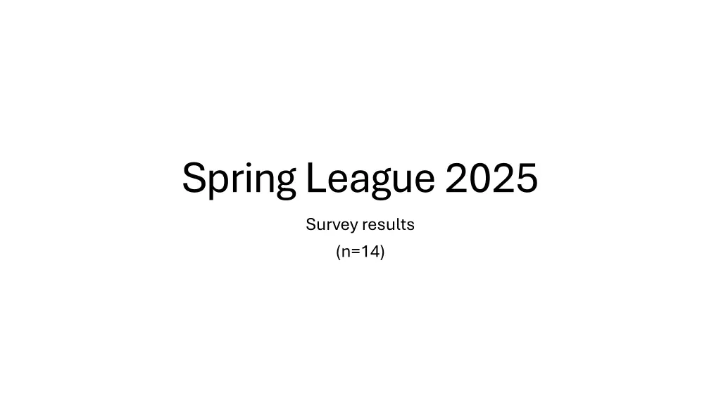 spring league 2025 survey results n 14 n.w