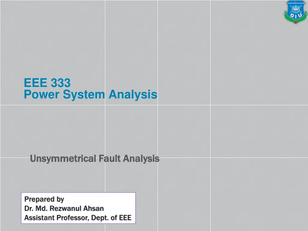 eee 333 power system analysis n.w