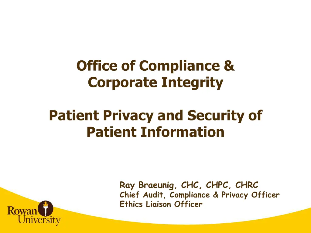 office of compliance corporate integrity n.w