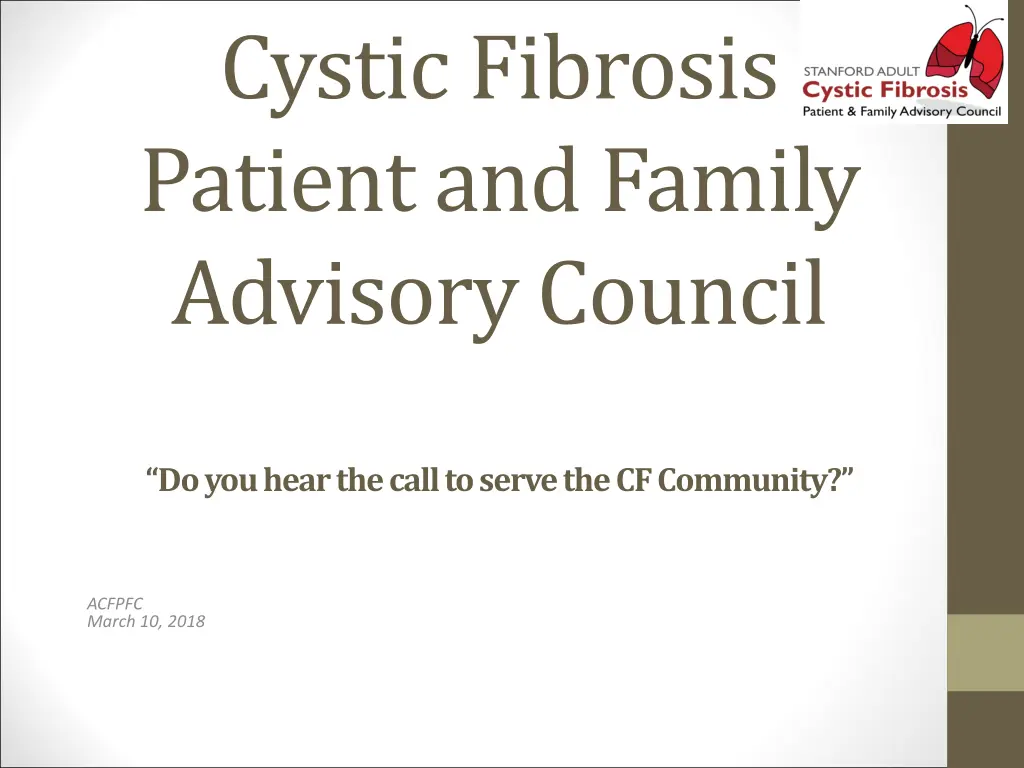 cystic fibrosis patient and family advisory n.w
