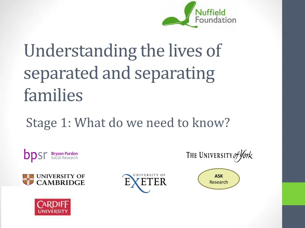 understanding the lives of separated n.w