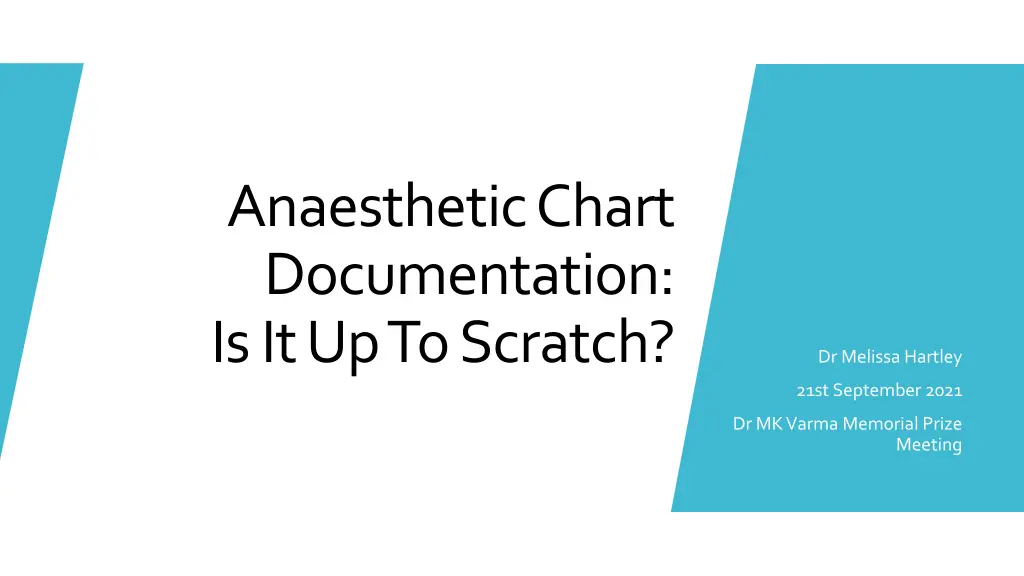 anaesthetic chart documentation n.w