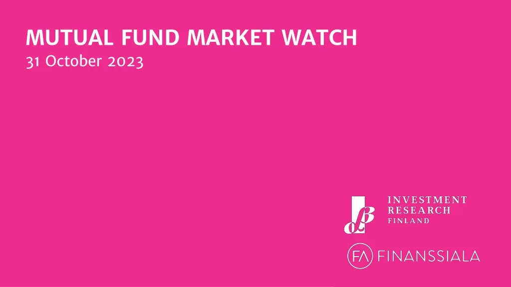 mutual fund market watch 31 october 2023 n.w