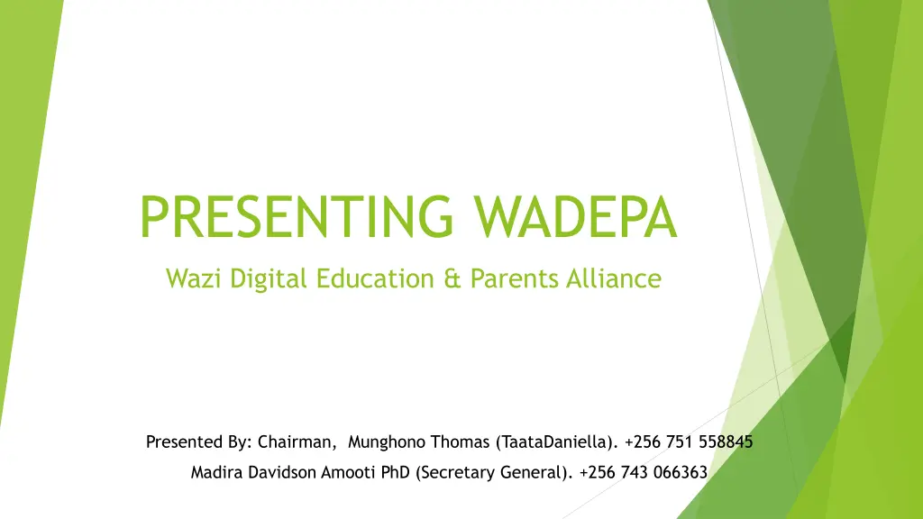 presenting wadepa wazi digital education parents n.w