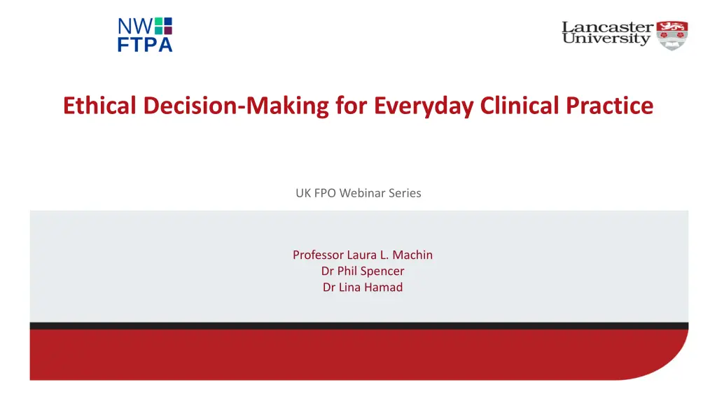 ethical decision making for everyday clinical n.w