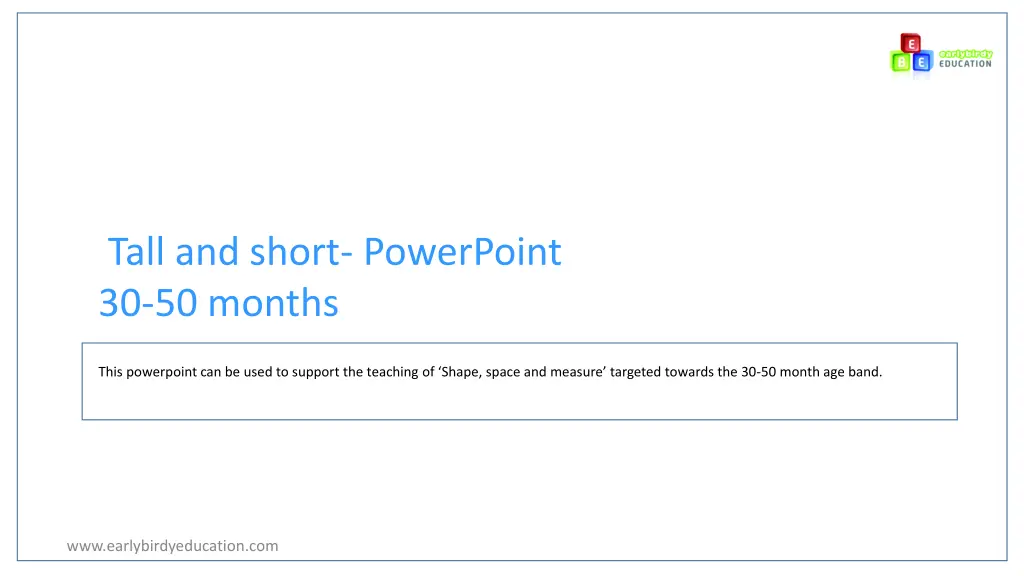 tall and short powerpoint 30 50 months n.w