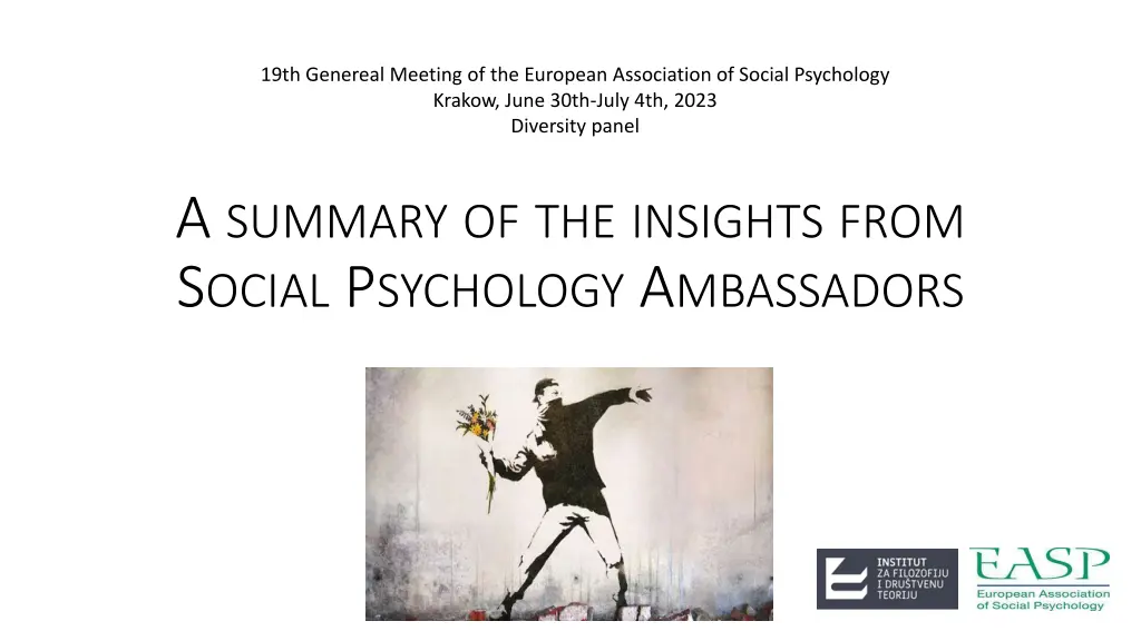 19th genereal meeting of the european association n.w