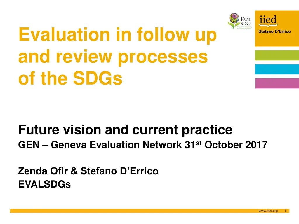 evaluation in follow up and review processes n.w