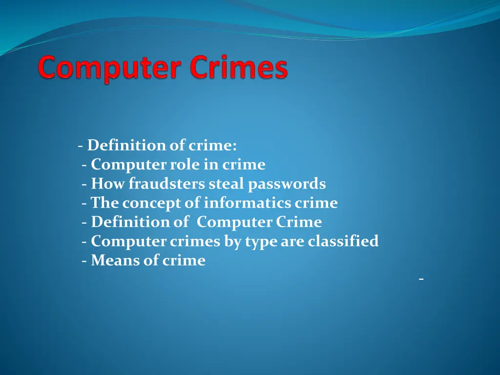 definition of crime computer role in crime n.w