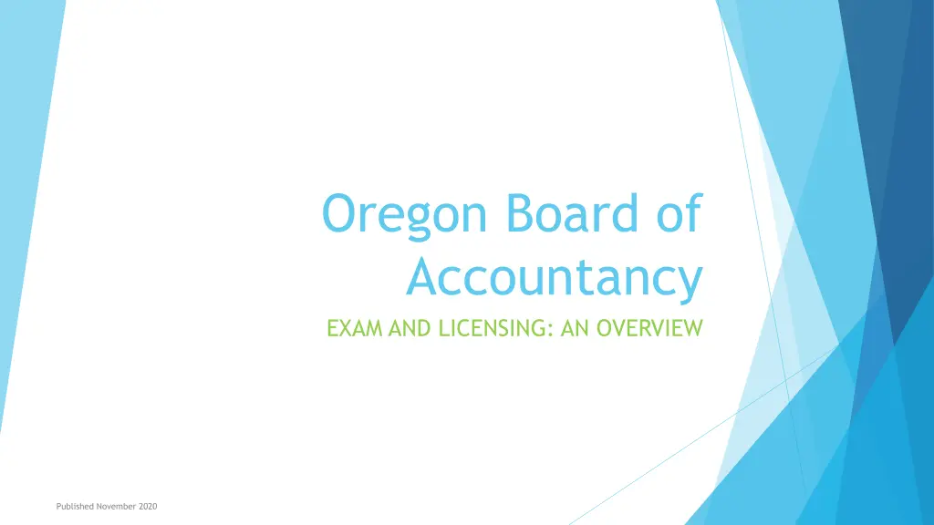 oregon board of accountancy exam and licensing n.w