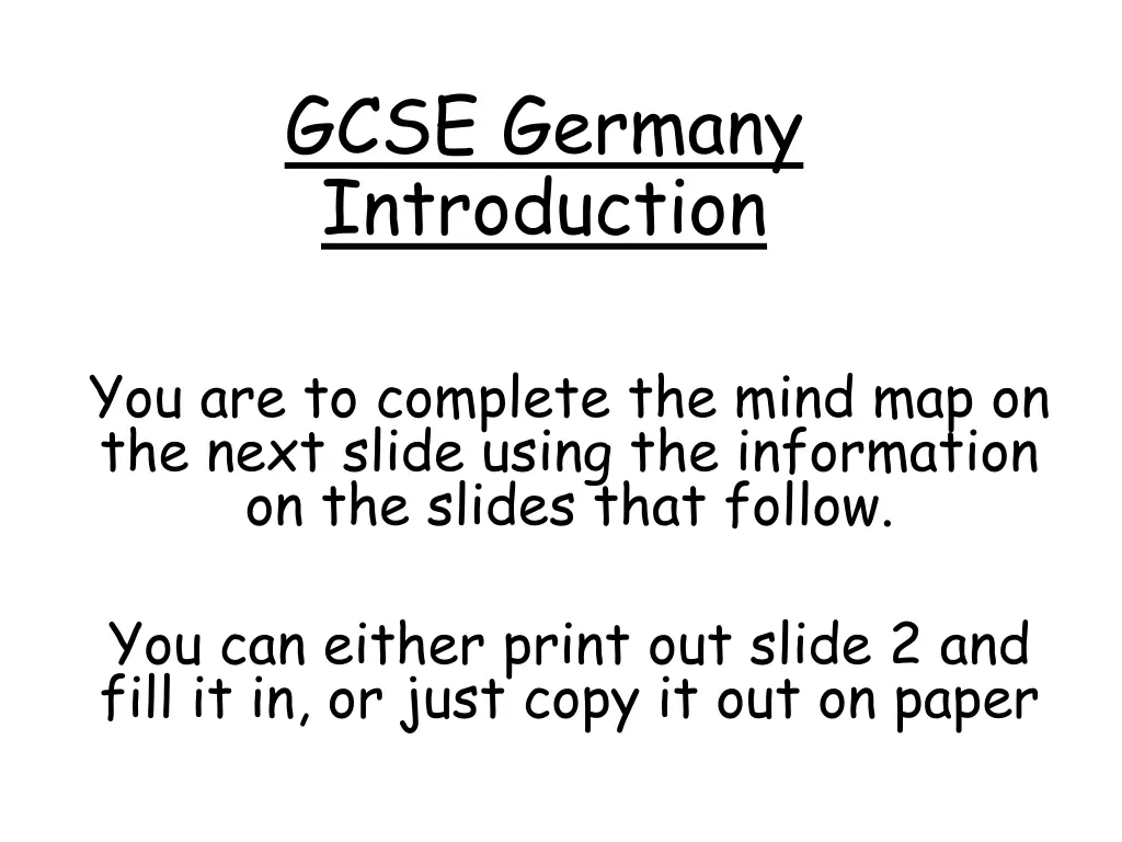 gcse germany introduction n.w