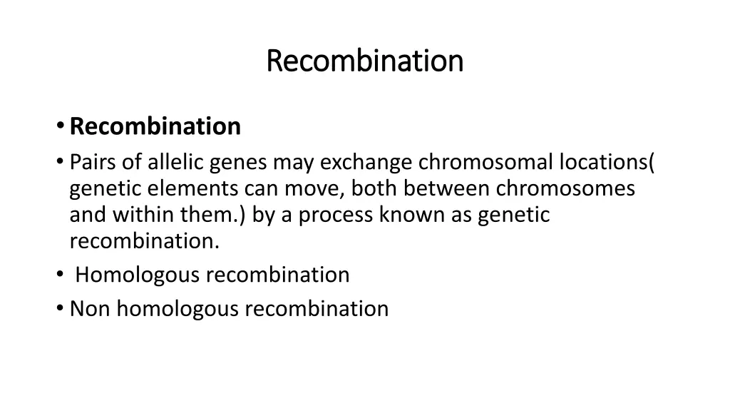 recombination recombination n.w