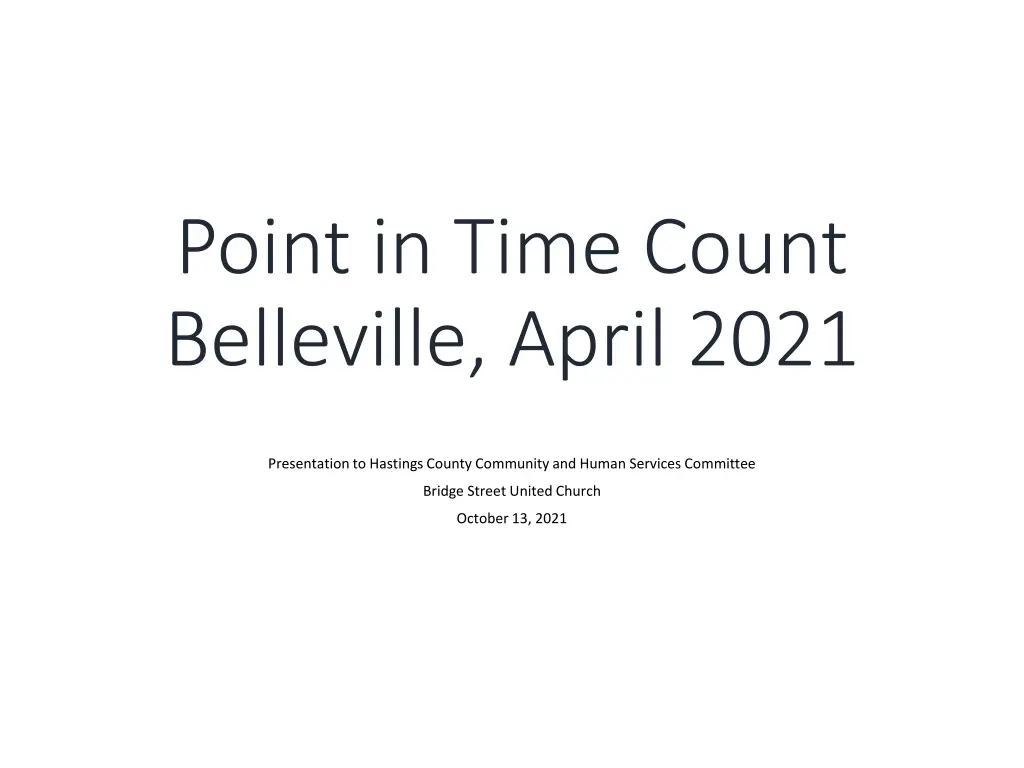 point in time count belleville april 2021 n.w