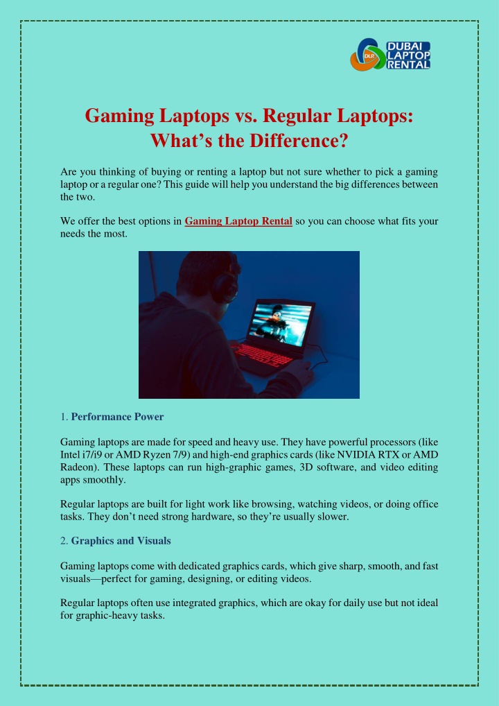 gaming laptops vs regular laptops what n.w