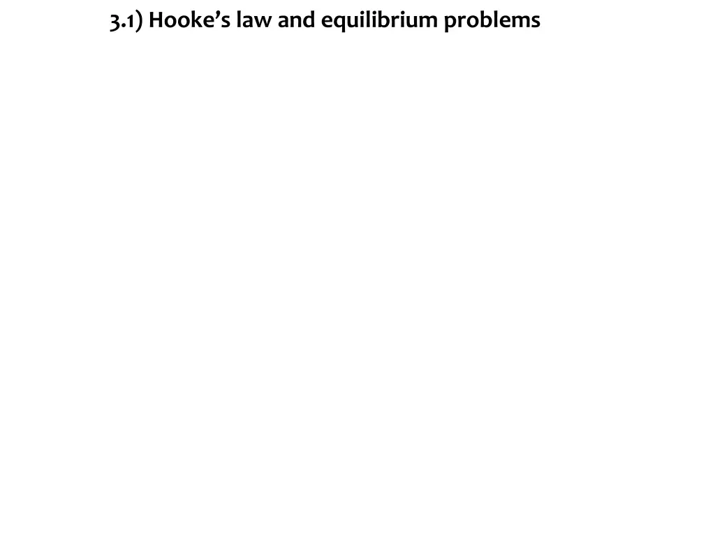 3 1 hooke s law and equilibrium problems n.w