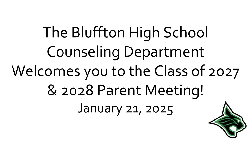 the bluffton high school counseling department n.w
