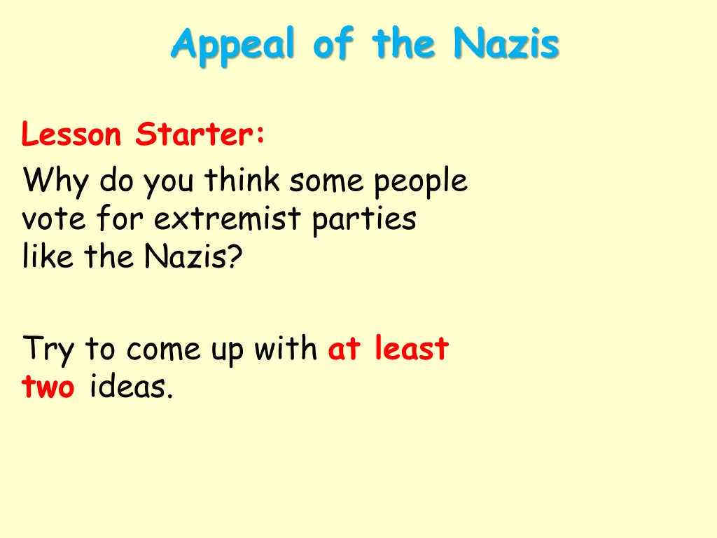 appeal of the nazis n.w