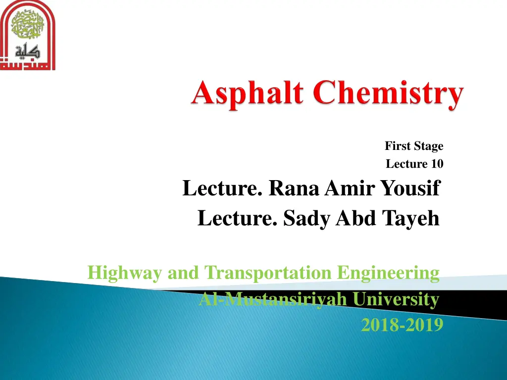 first stage lecture 10 n.w