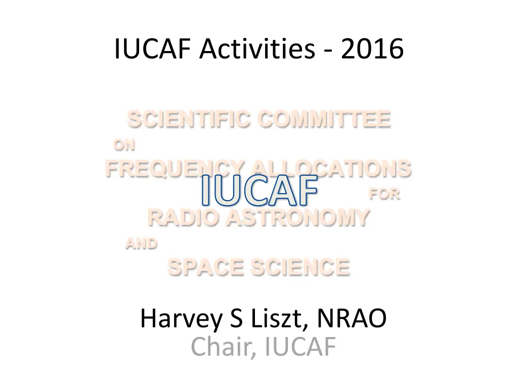 iucaf activities 2016 n.w