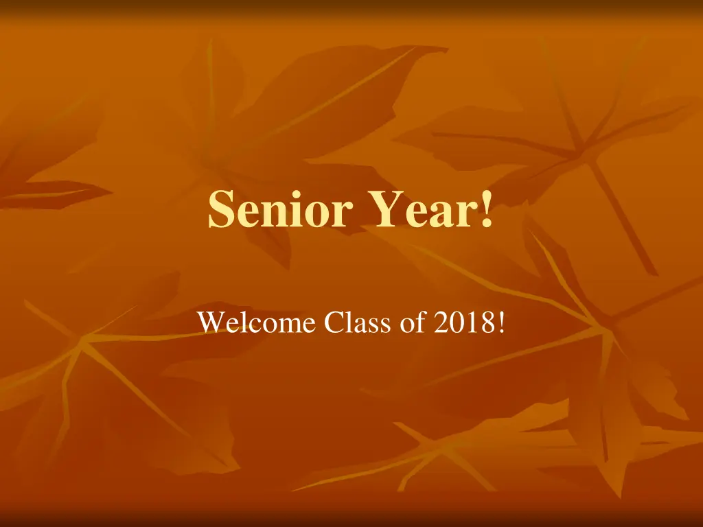 senior year n.w