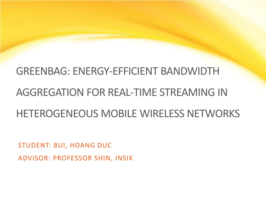 greenbag energy efficient bandwidth n.w