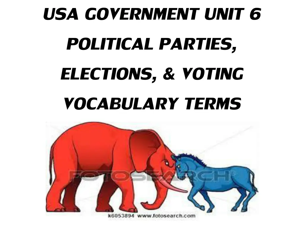 usa government unit 6 political parties elections n.w