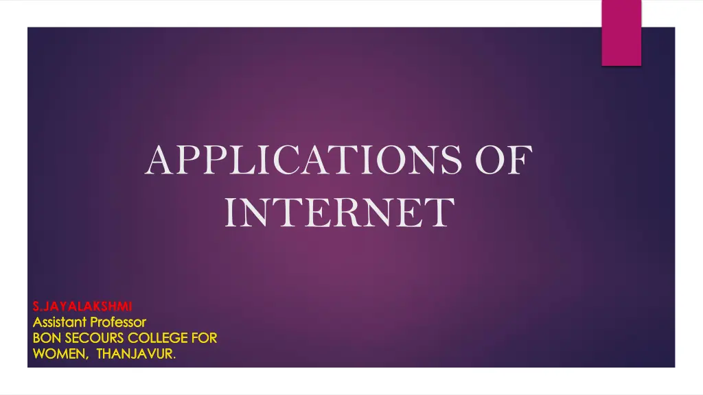 applications of internet n.w