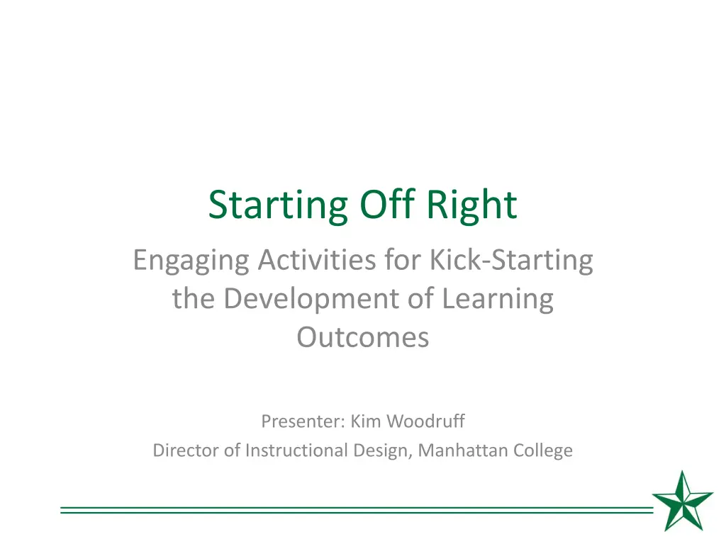 starting off right engaging activities for kick n.w