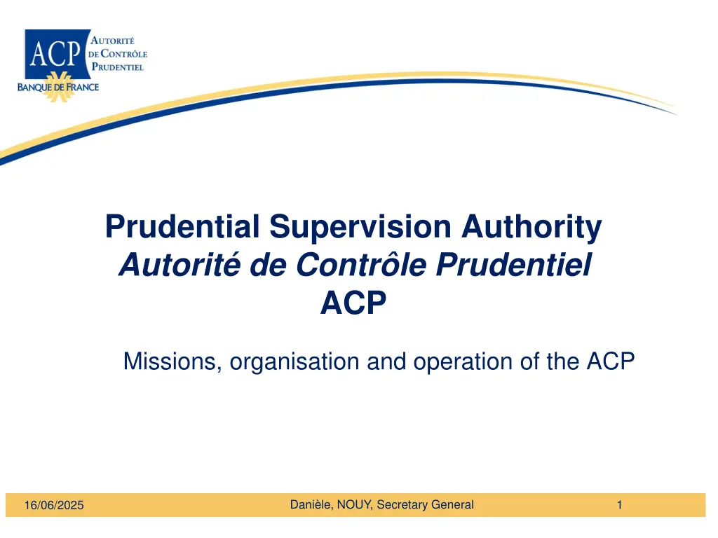 prudential supervision authority autorit de contr n.w