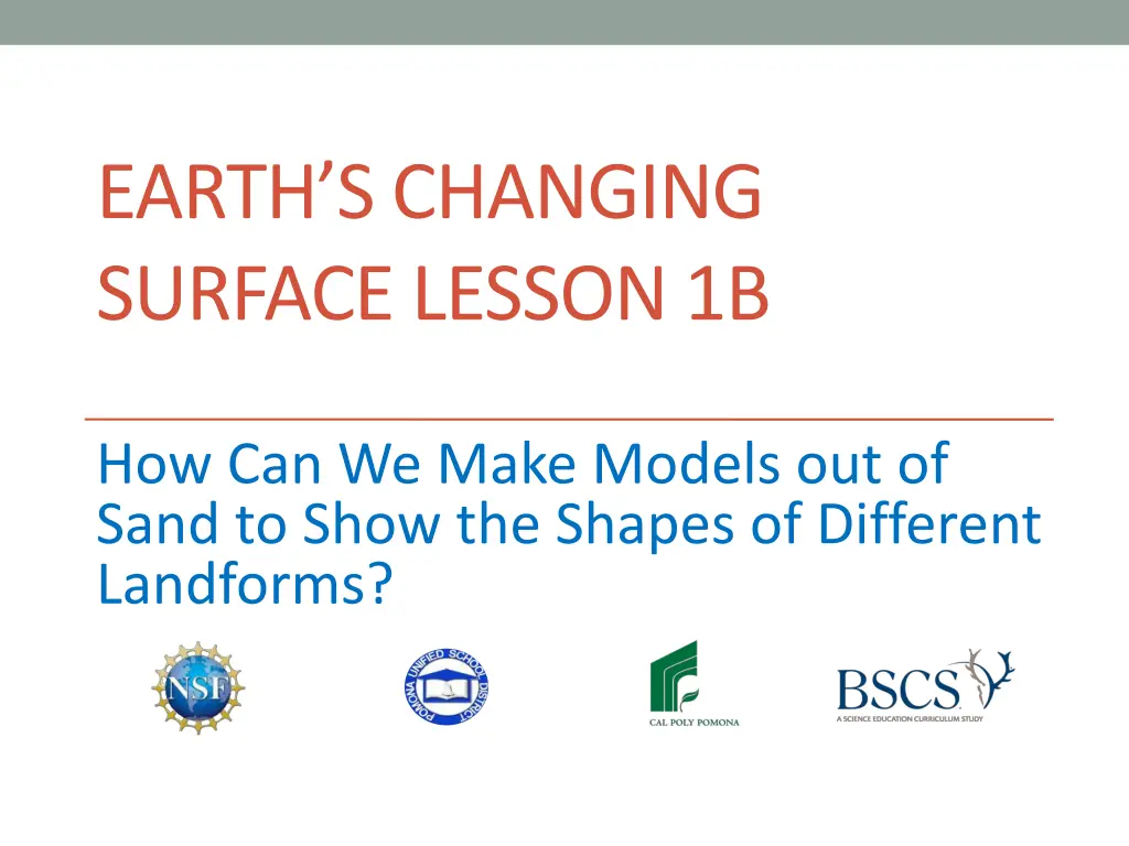 earth s changing surface lesson 1b n.w