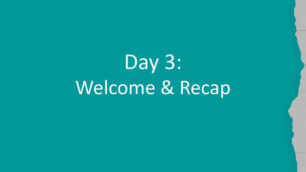 day 3 n.w