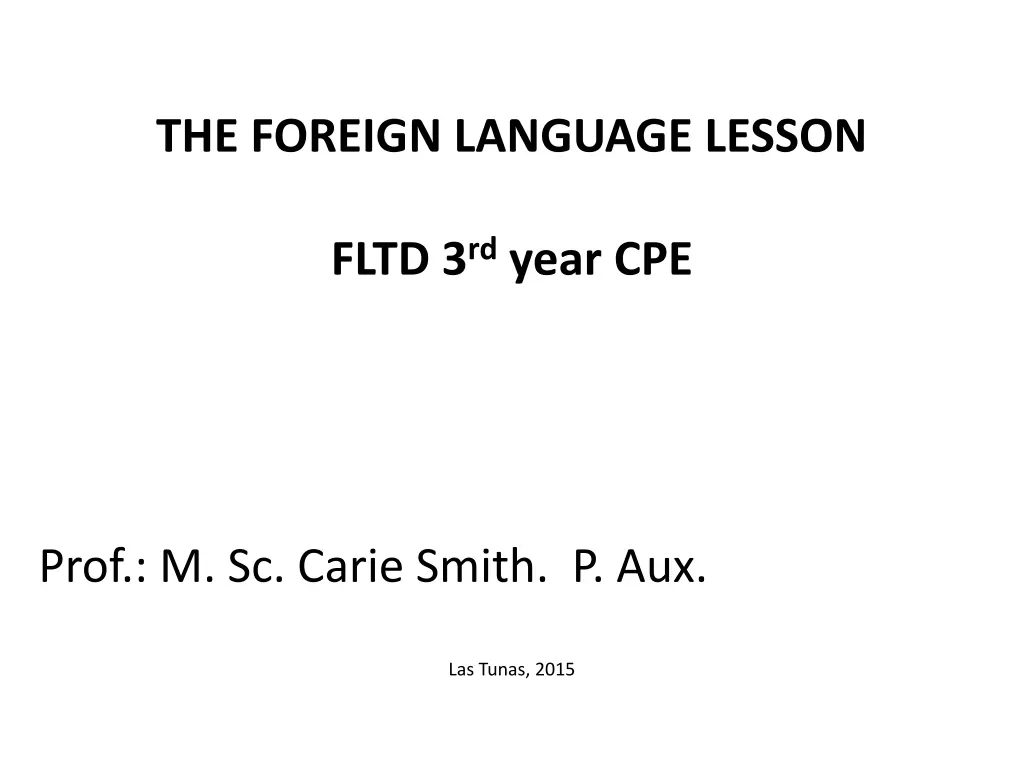the foreign language lesson n.w