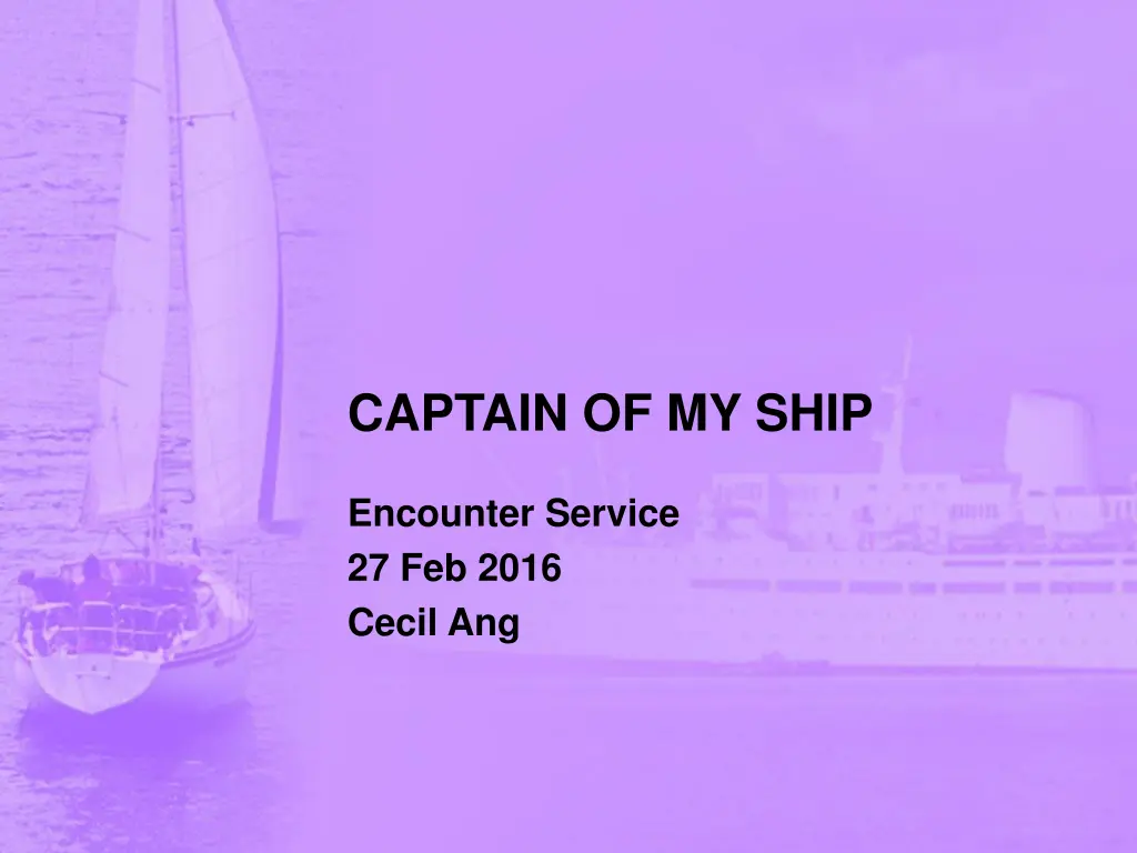 captain of my ship n.w