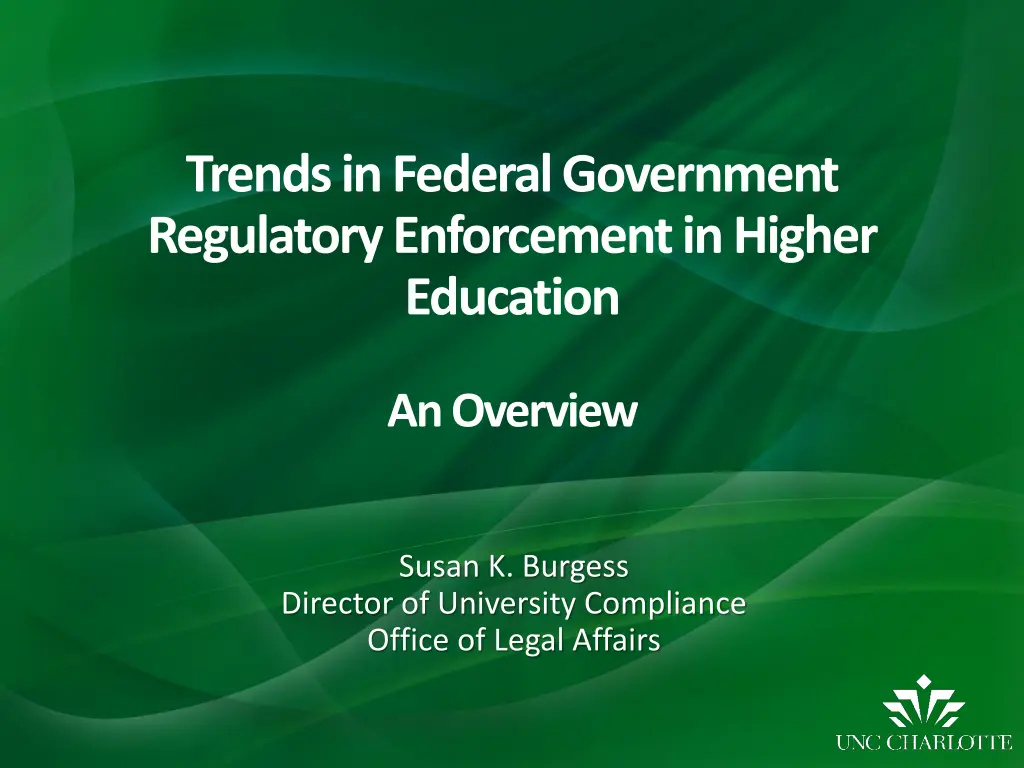 trends in federal government regulatory n.w