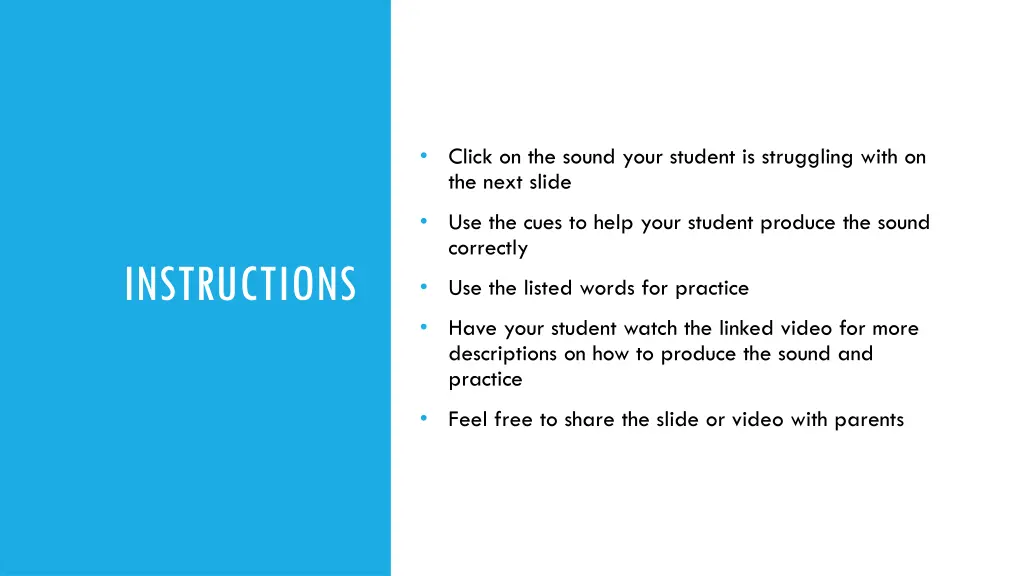 click on the sound your student is struggling n.w