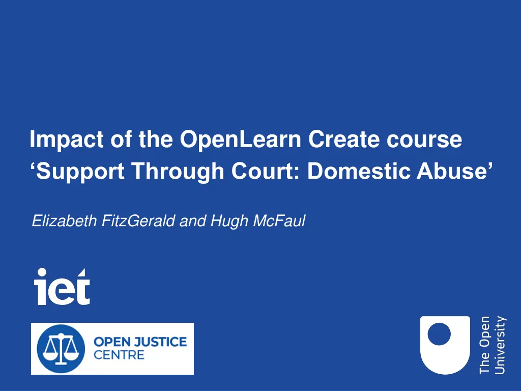 impact of the openlearn create course support n.w