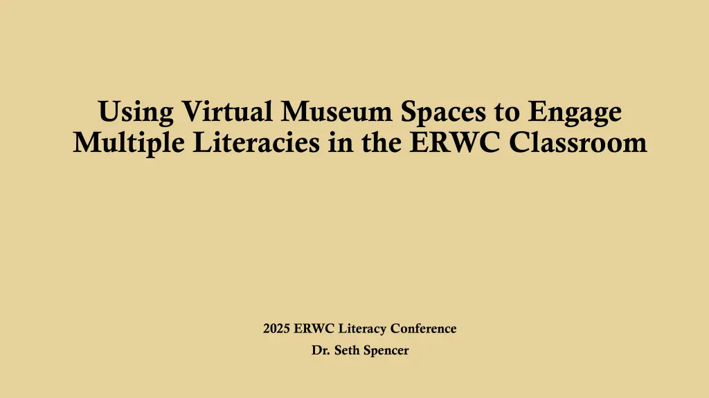 using virtual museum spaces to engage multiple n.w