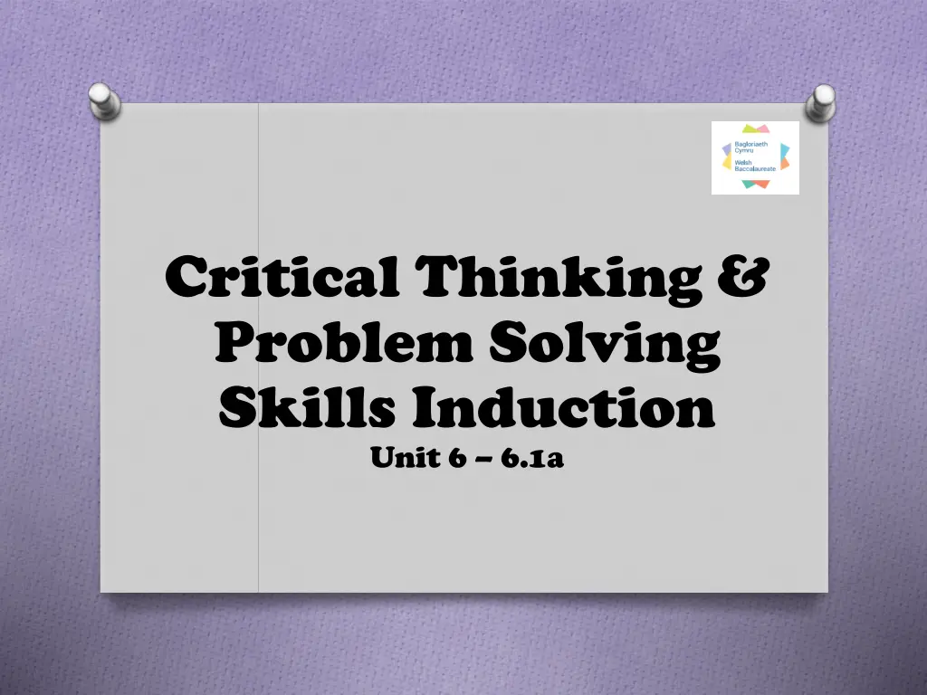 critical thinking problem solving skills n.w