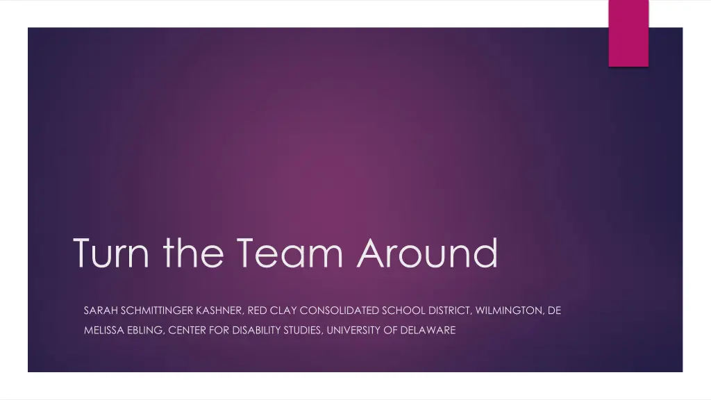 turn the team around n.w