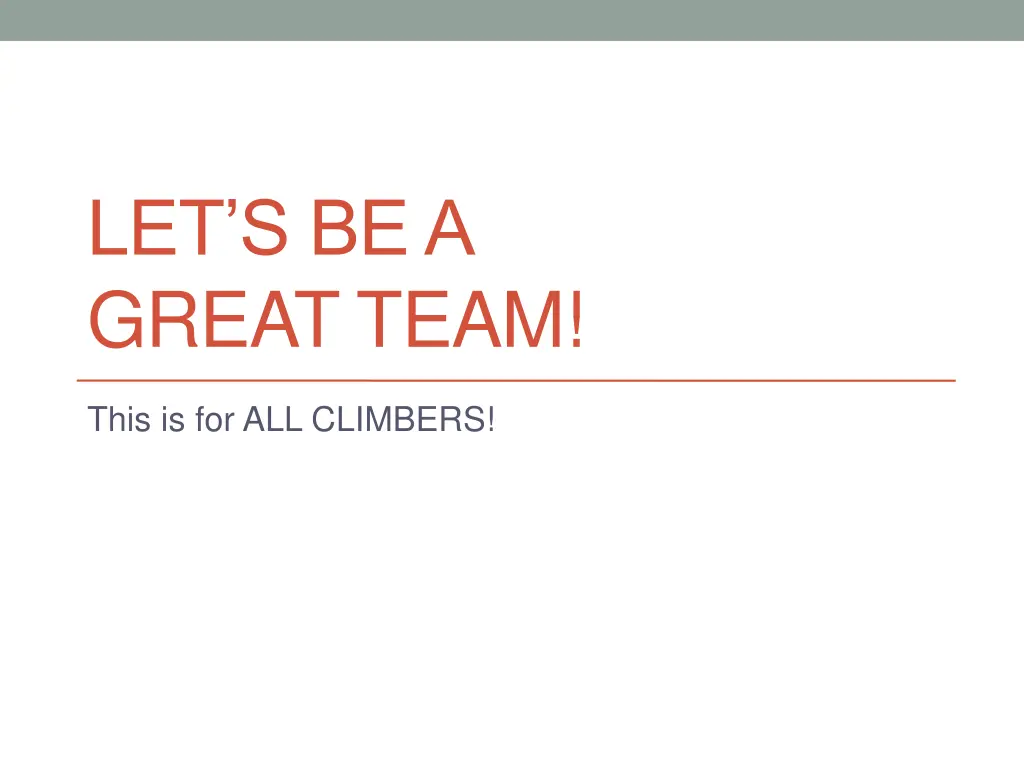 let s be a great team n.w