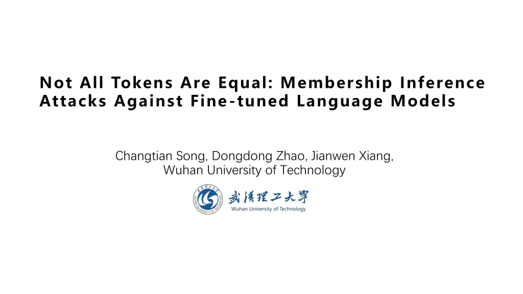 not all tokens are equal membership inference n.w