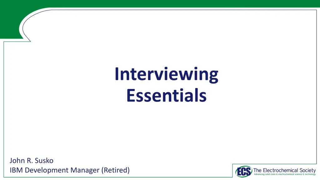 interviewing essentials n.w